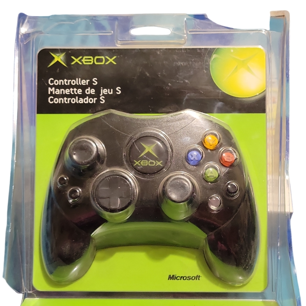 Original Microsoft Xbox S OEM Black Controller BRAND NEW FACTORY SEALED 2004